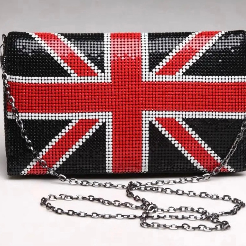 Union Jack Beaded Clutch